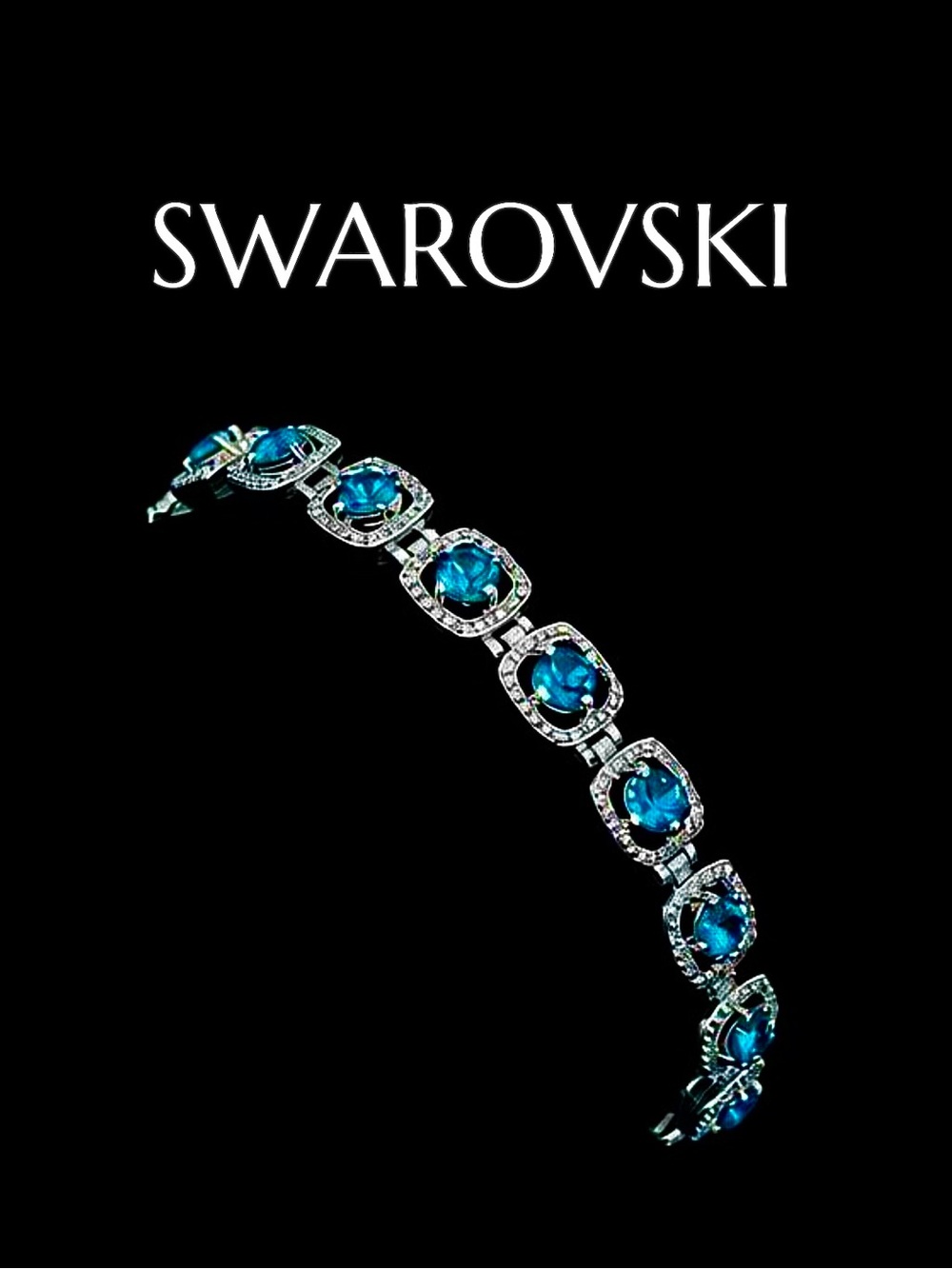 Stunning Indicolite Swarovski Crystal Bracelet
